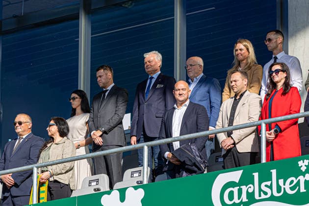 UEFA National League - League - Round 2 Lithuania Dariaus ir Gineno stadionas Lithuania s President attends the UEFA Nations League match between Lithuania and Azerbaijan at Dariaus ir Gireno Stadium in Kaunas, Lithuania, on September 27, 2026. Kaunas Kaunas Lithuania