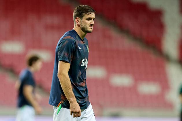 UEFA Nations League Group Stage, Nagyerdei Stadion, Debrecen, Hungary 27 9 2026 Israel vs Republic of Ireland Ireland s Liam Kitching during the warm up ahead of the match Liam Kitching during the warm up ahead of the match 27 9 2026  Copyright: xx RB1_5632