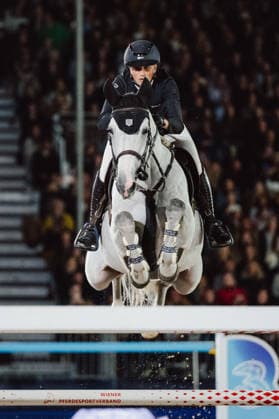 EQUESTRIAN - GCT, GP Vienna VIENNA,AUSTRIA,27.SEP.26 - EQUESTRIAN - Global Champions Tour, Grand Prix of Vienna. Image shows Katharina Rhomberg (AUT) on Colestus Cambridge.  GEPAxpictures xAlexanderxSolc