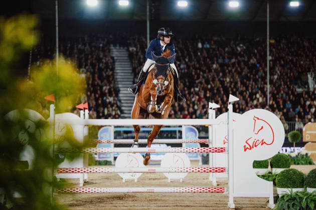 EQUESTRIAN - GCT, GP Vienna VIENNA,AUSTRIA,27.SEP.26 - EQUESTRIAN - Global Champions Tour, Grand Prix of Vienna. Image shows Emanuele Camilli (ITA) on Chacco s Girlstar.  GEPAxpictures xAlexanderxSolc