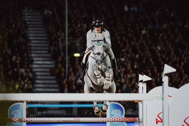 EQUESTRIAN - GCT, GP Vienna VIENNA,AUSTRIA,27.SEP.26 - EQUESTRIAN - Global Champions Tour, Grand Prix of Vienna. Image shows Efe Siyahi (TUR) on Cantate.  GEPAxpictures xAlexanderxSolc