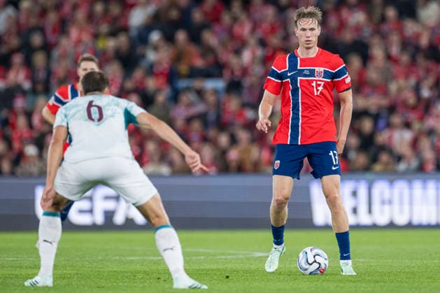 September 27, 2026: Torbjorn Lysaker Heggem of Norway during the Nations League soccer match between Norway and Portugal on September 27, 2026 in Oslo. Photo by Vegard Grott, BILDBYRAN. Code: VG VG1010 bbeng soccer football fotball Nations League international match Norway Portugal  Copyright: VEGARDxGRoTT BB260927VG039