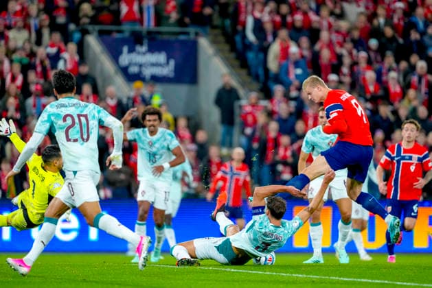 Soccer, Nations League Norway vs. Portugal, Nations League Oslo 20260927 Norway s Erling Braut Haaland during the international soccer match between Norway and Portugal in the Nations League. Photo by Cornelius Poppe, NTB, Oslo, Norway. EDITORIAL USE ONLY. RESTRICTED USE FOR BETTING COMPANIES  Copyright: xCorneliusxPoppex xNTBx