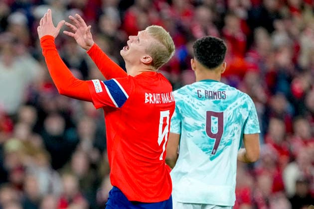 Soccer, Nations League Norway vs. Portugal, Nations League Oslo 20260927 Norway s Erling Braut Haaland during the international soccer match between Norway and Portugal in the Nations League. Photo by Cornelius Poppe, NTB, Oslo, Norway. EDITORIAL USE ONLY. RESTRICTED USE FOR BETTING COMPANIES  Copyright: xCorneliusxPoppex xNTBx