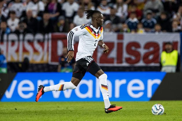 AUGSBURG, GERMANY - SEPTEMBER 27: Yann-Aurel Bisseck (Germany, 2) controls the ball during the UEFA Nations League match between Germany vs. Greece at WWK Arena on matchday 2 of the UEFA Nations League on September 27, 2026 in Augsburg, Germany. Bavaria Germany Copyright: xSteffiexWunderlx
