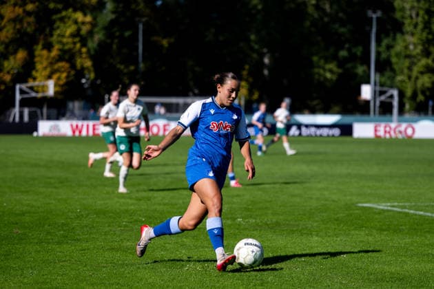September 27, 2026, GER, Soccer, Women s, DFB Cup, 2026–2027 Season, Round 1, SpVgg Greuther Fürth vs. TSG 1899 Hoffenheim, Linda Natter (Hoffenheim), 11 on the ball (Fürth), Julius Hirsch Sports Center, Bavaria, Germany Copyright: xNordphoto Memmlerx