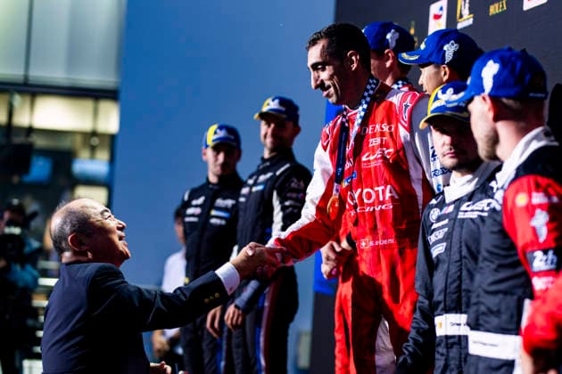 FIA WEC - 6 HOURS OF FUJI 2026 BUEMI SÃ bastien (swi), Toyota Racing, Toyota TR010 Hybrid 08, Hypercar, portrait, podium during the 6 Hours of Fuji 2026, 6th round of the 2026 FIA World Endurance Championship, from September 25 to 27, 2026 on the Fuji Speedway in Oyama, Shizuoka, Japan - OyamaJapan Copyright: xFabrizioxBoldonix