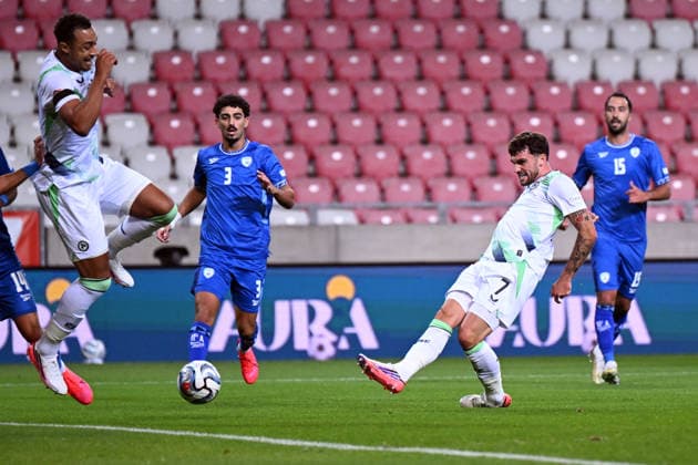 IPA89044247 - Troy Parrott (Ireland) during the Nations League phase, Matchday 2 between Israel and Ireland on September 27, 2026, at the Puskas Arena in Budapest, Hungary  Copyright: xVincenzoxOrlando IPAxSportx xx IPA89044247