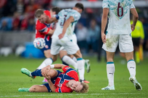 September 27, 2026: Andreas Schjelderup of Norway during the Nations League soccer match between Norway and Portugal on September 27, 2026 in Oslo. Photo by Marius Simensen. BILDBYRAN COP 238 VG1010 bbeng soccer football fotball Nations League international match Norway Portugal  Copyright: MARIUSxSIMENSEN BB260927ZJ041