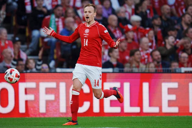 Nations League: Denmark vs. Wales. Denmark s Mikkel Damsgaard during the Nations League match between Denmark and Wales at Parken on Sunday, September 27, 2026. Photo by Liselotte Sabroe, Ritzau Scanpix, Copenhagen, Denmark  Copyright: Ritzau Scanpix LiselottexSabroex spdk20260927-210049-L
