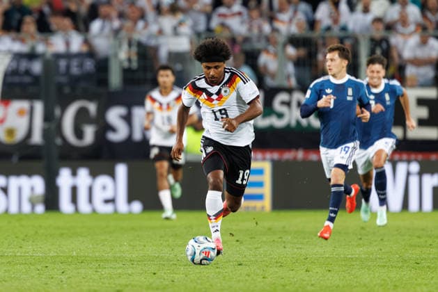 Karim Adeyemi, 19, Germany, in the match between Germany and Greece, soccer, men s, UEFA Nations League, 2026–2027, Matchday 2 on September 27, 2026, in Augsburg, WWK Arena, Bavaria, Germany