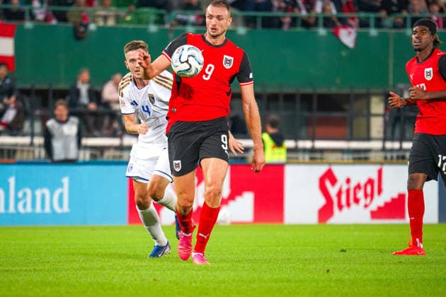Soccer: Austria National Team, UEFA Nations League 2026–2027, League B, Group B3, Matchday 2, September 27, 2026: Austria (ÖFB) vs. Kosovo (FFK), Ernst Happel Stadium, Vienna, Austria; Sasa Kalajdzic (Austria), 9 Copyright: xLukasxBierederx