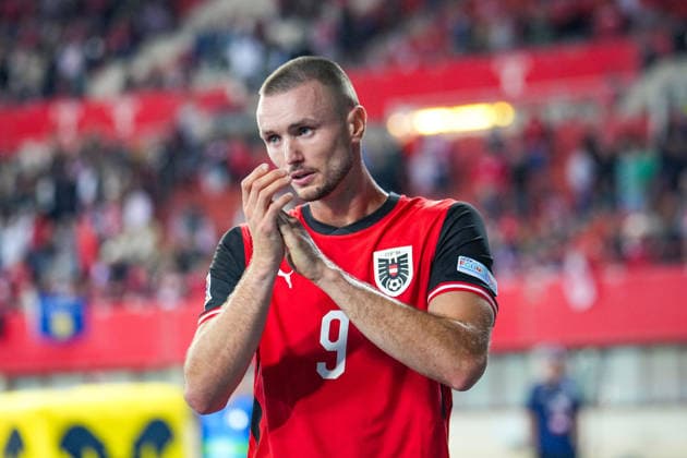 Soccer: Austria National Team, UEFA Nations League 2026–2027, League B, Group B3, Matchday 2, September 27, 2026: Austria (ÖFB) vs. Kosovo (FFK), Ernst Happel Stadium, Vienna, Austria; Sasa Kalajdzic (Austria), 9 Copyright: xLukasxBierederx