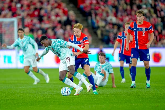 Soccer, Nations League Norway vs. Portugal, Nations League Oslo 20260927 The international soccer match between Norway and Portugal in the Nations League. Photo by Lise Aserud, NTB, Oslo, Norway. EDITORIAL USE ONLY. RESTRICTED USE FOR BETTING COMPANIES  Copyright: xLisexAserudx xNTBx
