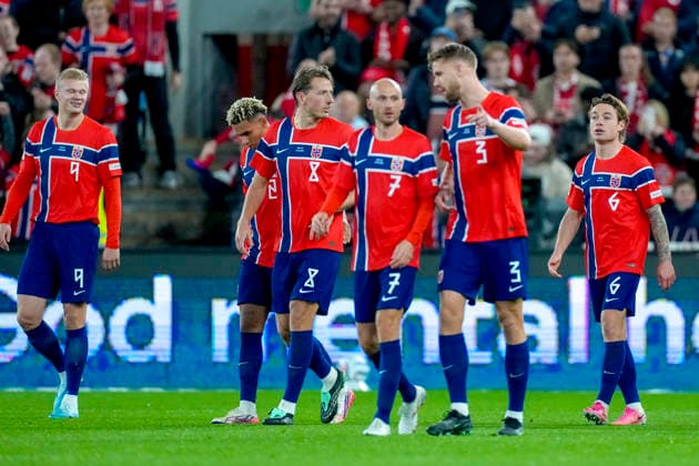 Soccer, Nations League: Norway vs. Portugal, Nations League Oslo 20260927 Norway’s Erling Braut Haaland ties the score at 1–1 in the international soccer match between Norway and Portugal in the Nations League. Photo: Cornelius Poppe, NTB, Oslo, Norway. EDITORIAL USE ONLY. RESTRICTED USE FOR BETTING COMPANIES.  Copyright: xCorneliusxPoppex xNTBx