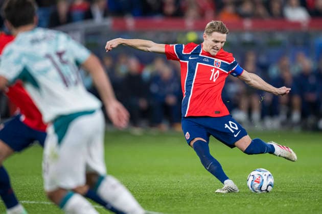 260927 Martin Ødegaard of Norway during the Nations League soccer match between Norway and Portugal on September 27, 2026, in Oslo. Photo: Marius Simensen, BILDBYRAN COP 238 VG1010 bbeng soccer soccer soccer soccer Nations League international match Norway Portugal  Copyright: MARIUSxSIMENSEN BB260927ZE048
