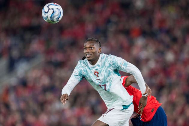 260927 Rafael Leao of Portugal during the Nations League soccer match between Norway and Portugal on September 27, 2026, in Oslo. Photo: Vegard Grott, BILDBYRAN. Code: VG VG1010 bbeng soccer football fotball Nations League international match Norway Portugal  Copyright: VEGARDxGRoTT BB260927VG068