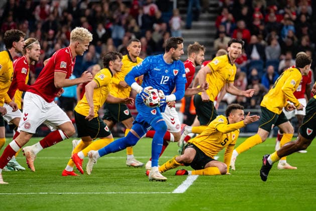Denmark v Wales, UEFA Nations League, Copenhagen, Denmark Copenhagen, Denmark. 27th, September 2026. Goalkeeper Danny Ward (12) of Wales seen during the UEFA Nations League match between Denmark and Wales at Parken in Copenhagen. Denmark, Copenhagen, Parken  Copyright: xGonzalesxPhoto TobiasxJorgensenx