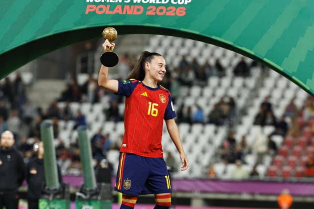 Rosalia Dominguez (ESP), SEPTEMBER 27, 2026 - Football Soccer : Rosalia Dominguez Receives the Tournament MVP Trophy after winning FIFA U-20 Women s World Cup Poland 2026 Final match between Under-20 Spain - Under-20 DPR Korea at the Stadion Miejski LKS Lodz in Lodz, Poland. Noxthirdxpartyxsales  aflo_351470296 MutsuxKawamorix