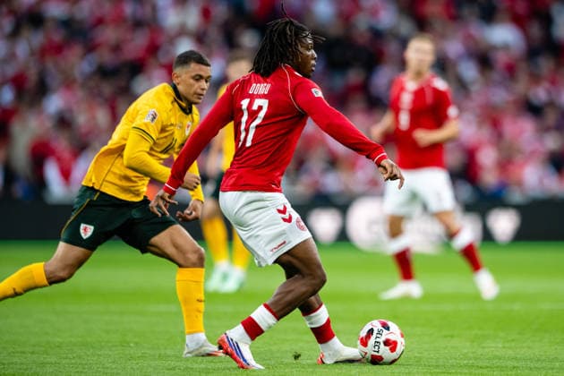 Denmark v Wales, UEFA Nations League, Copenhagen, Denmark Copenhagen, Denmark. 27th, September 2026. Patrick Dorgu (17) of Denmark seen during the UEFA Nations League match between Denmark and Wales at Parken in Copenhagen. Denmark, Copenhagen, Parken  Copyright: xGonzalesxPhoto TobiasxJorgensenx