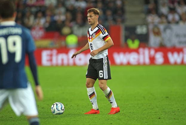 Germany vs. Greece, Soccer, Men s, 2026–2027 Season, International Match, Nations League, Matchday 2, League A, Group 2, WWK Arena: Joshua Kimmich of Germany with the ball