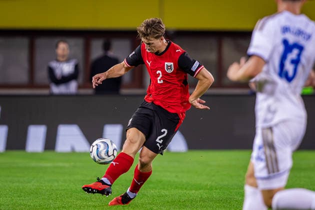 AUSTRIA - KOSOVO David Affengruber of Austria and Fulham during UEFA Nations League - League B - Group B3 - Matchday 2 - football match between Austria and Kosovo. Ernst Happel Stadion, Vienna, Austria, September 27, 2026. Photo by Branislav Racko Copyright: xx 080A3782