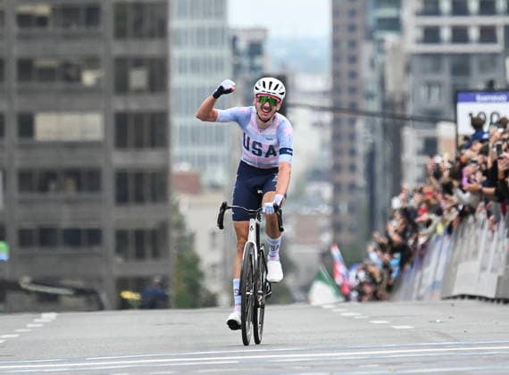 September 27, 2026, Montreal, Pq, CANADA: Brandon McNulty, of the United States celebrates after winning the men s elite road race at the UCI Road World Championships cycling event in Montreal on Sunday, Sept. 27, 2026. Canada News - September 27, 2026  - ZUMAc35_ 20260927_zaf_c35_071 Copyright: xGrahamxHughesx
