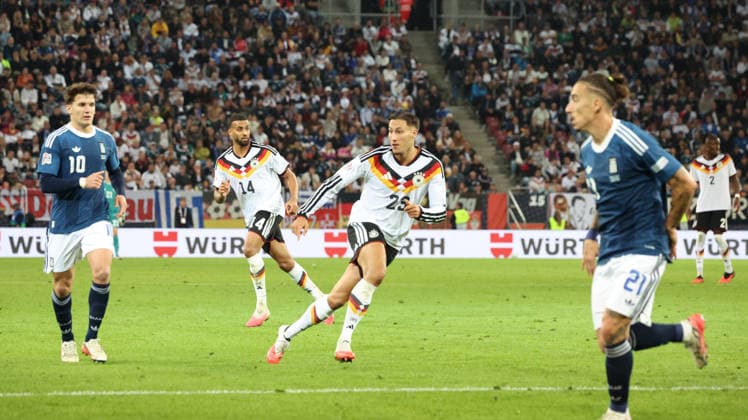 September 27, 2026, xrekx, Soccer UEFA Nations League, Germany vs. Greece, Younes Ebnoutalib, Germany, Augsburg