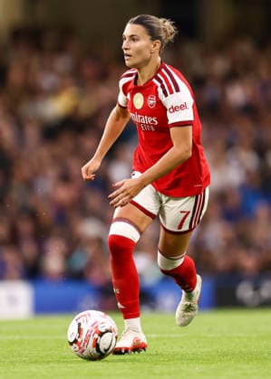 Chelsea gegen Arsenal Women, 27. September 2026, London Women’s Super League: Chelsea gegen Arsenal. Steph Catley von Arsenal. Foto: Jacques Feeney. Offside, London, Großbritannien  Copyright: xJacquesxFeeneyx xOffsidexOffside