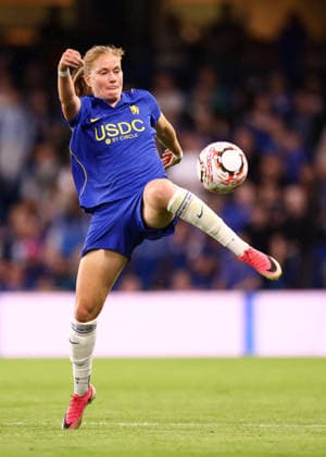Chelsea gegen Arsenal Women, 27. September 2026, London Women’s Super League: Chelsea gegen Arsenal. Sjoeke Nusken von Chelsea. Foto: Jacques Feeney. Offside, London, Großbritannien  Copyright: xJacquesxFeeneyx xOffsidexOffside