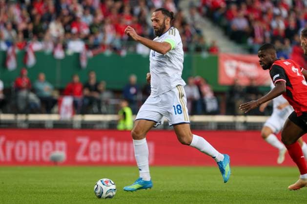 27.09.2026 - SOCCER - 2026 27 UEFA NATIONS LEAGUE, League B - Group B3, Round 2, Austria vs Kosovo Vedat Muriqi (Kosovo) is in action Vienna Ernst-Happel-Stadion Vienna Austria Copyright: xYigitxOermexYigitxOermex