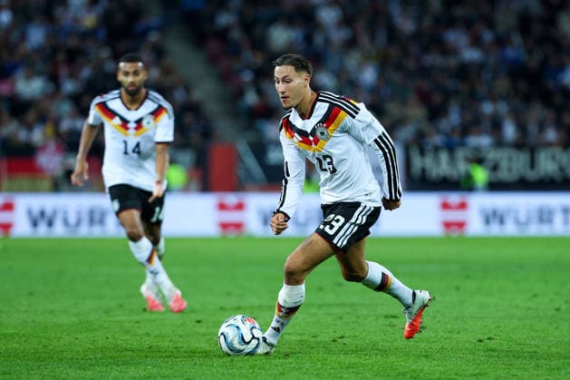 September 27, 2026, GER, Soccer, Men s, UEFA Nations League, League A, 2026–2027 Season, Matchday 2, Germany vs. Greece Younes Ebnoutalib Germany 23 DFB DFL regulations prohibit any use of photographs as image sequences and or quasi-video Augsburg WWK Arena Bavaria Germany Copyright: xNordphoto Schneiderx