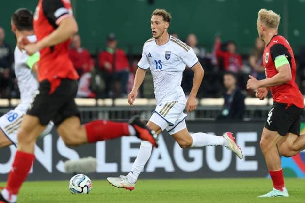 27.09.2026 - SOCCER - 2026 27 UEFA NATIONS LEAGUE, League B - Group B3, Round 2, Austria vs Kosovo Mergim Vojvoda (Kosovo) is in action Vienna Ernst-Happel-Stadion Vienna Austria Copyright: xYigitxOermexYigitxOermex