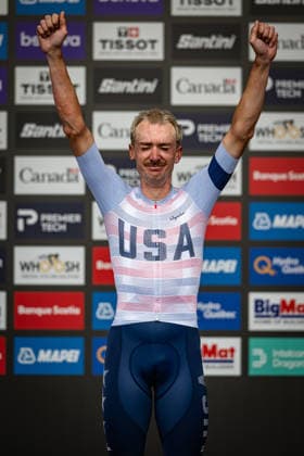 MCNULTY Brandon UCI Road Cycling World Championships Montreal Canada 2026 MCNULTY Brandon USA USA Winner First Place Award Ceremony Medal Ceremony Podium Landscape Format Landscape Event UCI Road Cycling World Championships Montreal Canada 2026 Category Cycling Road Cycling World Championships Elite Men Location North America Canada, Quebec, Montreal; Start: Brossard; Finish: Montreal; Road Race (RR); Distance: 273.4 km; Date: September 27, 2026 (Sunday); Day 7