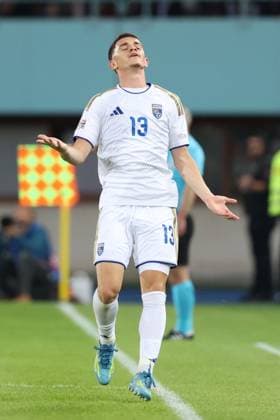 27.09.2026 - SOCCER - 2026 27 UEFA NATIONS LEAGUE, League B - Group B3, Round 2, Austria vs Kosovo Dion Gallapeni (Kosovo) shows disappointment during the match Vienna Ernst-Happel-Stadion Vienna Austria Copyright: xYigitxOermexYigitxOermex