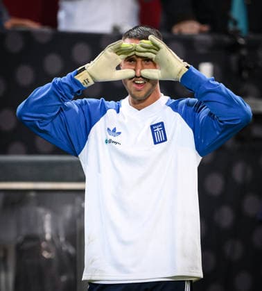SOCCER UEFA Nations League League A Group 2 2026–2027 in Augsburg, September 27, 2026 Germany vs. Greece Goalkeeper Odysseas Vlachodimos Greece