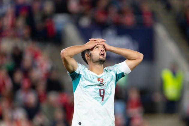 OSLO, NORWAY - SEPTEMBER 27: Goncalo Ramos of Portugal looks dejected during the UEFA Nations League match between Norway and Portugal at Ullevaal Stadion on September 27, 2026 in Oslo, Norway. (Photo by Ane Frosaker Sports Press Photo) Copyright: xAnexFrosakerx xSPPx Sportspressphoto_SPR241603