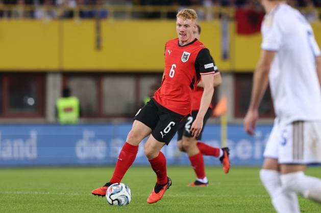 27.09.2026 - SOCCER - 2026 27 UEFA NATIONS LEAGUE, League B - Group B3, Round 2, Austria vs Kosovo Nicolas Seiwald (Austria) is in action Vienna Ernst-Happel-Stadion Vienna Austria Copyright: xYigitxOermexYigitxOermex