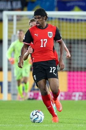 27.09.2026 - SOCCER - 2026 27 UEFA NATIONS LEAGUE, League B - Group B3, Round 2, Austria vs Kosovo Carney Chukwuemeka (Austria) is in action Vienna Ernst-Happel-Stadion Vienna Austria Copyright: xYigitxOermexYigitxOermex