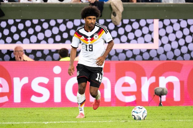 GER, Bavaria, Augsburg, Soccer, Germany vs. Greece, at the WWK Arena, Augsburg, UEFA Nations League, Matchday 2, Group Stage, September 27, 2026, from left: Karim Adeyemi, Germany, 19, portrait, single image, cutout, portrait, headshot, single image, cutout; DFL and DFB regulations prohibit any use of photographs as image sequences and or quasi-video, Copyright: HMB-Media MichaelxNibel