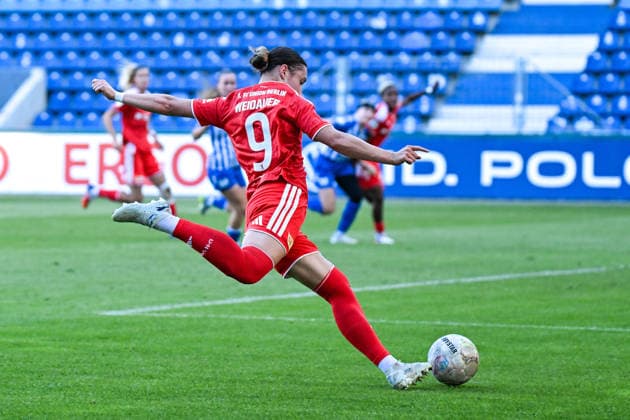 Soccer I Women s Soccer I 2026–2027 Season I DFB Cup I 1 FC Magdeburg vs. 1 FC Union Berlin I September 27, 2026 Sophie Weidauer 9, 1 FC Union Berlin Cutout, Close-up, Portrait, Single Photo, Single Image, Body Magdeburg Avnet Arena Heinz Krügel Platz 1 Saxony-Anhalt Germany Copyright: xLobeca InesxHähnelx