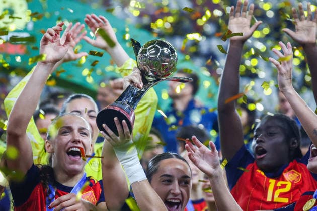 September 27, 2026, Lodz, Poland: Spanish team celebrates victory in the FIFA U20 Womens World Cup Final between Spain and DPR Korea at Stadion Miejski LKS n Lodz, Poland on September 27, 2026. Lodz Poland  - ZUMAj333 20260927_zip_j333_003 Copyright: xKaixJanex FIFA Under-20 Women s World Cup - Final - Spain V North Korea  - ZUMA0867 0867980641st Copyright: xIMAGO KaixJanex