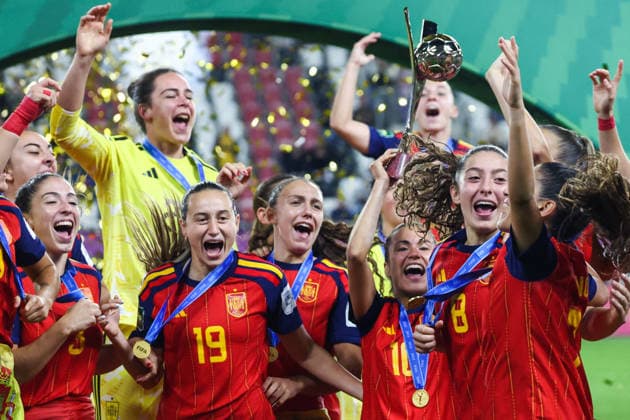September 27, 2026, Lodz, Poland: Spain s Alba Cerrato, celebrates victory with her team in the FIFA U20 Womens World Cup Final between Spain and DPR Korea at Stadion Miejski LKS n Lodz, Poland on September 27, 2026. FIFA Under-20 Women s World Cup - Final - Spain V North Korea  - ZUMAj333 0867982438st Copyright: xKaixJanex