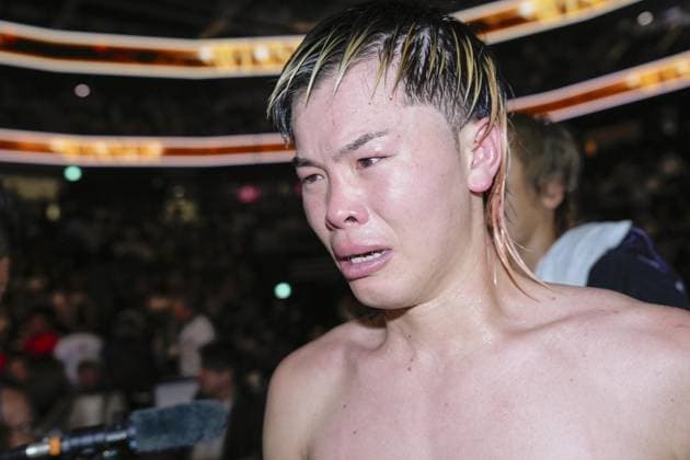 Boxing: Inoue vs. Nasukawa Former kickboxer and challenger Tenshin Nasukawa of Japan is pictured after losing to compatriot Takuma Inoue by unanimous decision in a WBC bantamweight world title match at Toyota Arena Tokyo on Sept. 27, 2026.  A14AA0005629061P
