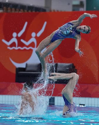 (260928) -- SHIZUOKA, Sept. 28, 2026 -- Team China compete during the mixed team free routine of artistic swimming at the 20th Asian Games Aichi-Nagoya 2026 in Shizuoka, Japan, Sept. 28, 2026. ) (SP)JAPAN-SHIZUOKA-ASIAN GAMES-ARTISTIC SWIMMING-MIXED TEAM CenxYunpeng 