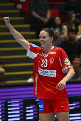 Norway v Denmark - EURO CUP Women 2026 Kristina Jorgensen of Denmark plays during the Euro Cup Women 2026 EHF Euro cups Finals game between Hungary and Romania in Bucharest, Romania, on September 27, 2026. Bucharest Romania  Copyright: xAlexxNicodimx originalFilename:nicodim-norwayde260927_npbXy.jpg