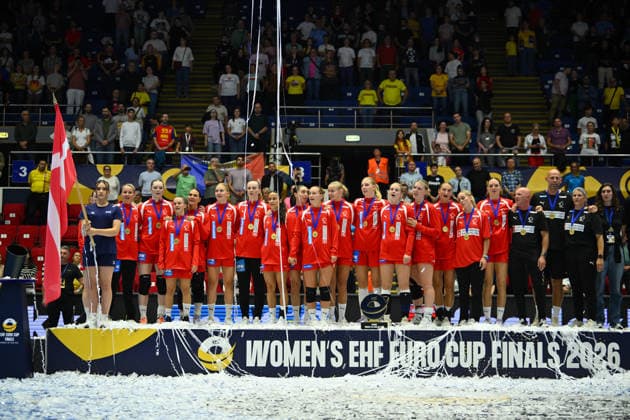 Norway v Denmark - EURO CUP Women 2026 Denmark players react during the EHF Euro Cup Women 2026 final between Hungary and Romania in Bucharest, Romania, on September 27, 2026. Bucharest Romania  Copyright: xAlexxNicodimx originalFilename:nicodim-norwayde260927_npq3L.jpg