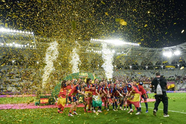 Spain v DPR Korea - FIFA U-20 Women s World Cup Final Spanish players celebrate winning the U20 World Cup after the final match against DRP Korea at Stadion Miejski in Lodz, Poland, on September 27, 2026. Lodz Poland  Copyright: xAndreaxxAmatox originalFilename:amato-fifau20w260927_npYqt.jpg