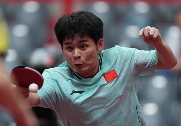 (260928) -- TOYOTA, Sept. 28, 2026 -- Lin Shidong of China competes during the men s singles semifinals of Table tennis, Tischtennis against Lin Yun-ju of Chinese Taipei at the 20th Asian Games Aichi-Nagoya 2026 in Toyota of Aichi Prefecture, Japan, Sept. 28, 2026. ) (SP)JAPAN-TOYOTA-ASIAN GAMES-TABLE TENNIS-MEN S SINGLES WangxFei 