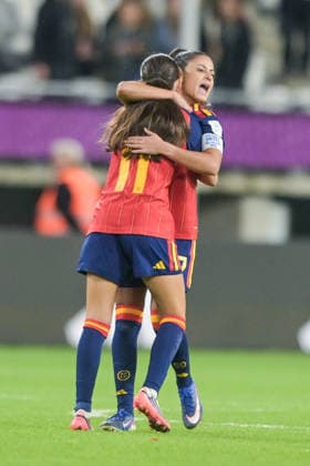 Spain v DPR Korea - FIFA U-20 Women s World Cup Final Daniela Agote of Spain U20 celebrates a goal after the fourth penalty during the final match between Spain and DRP Korea at Stadion Miejski in Lodz, Poland, on September 27, 2026. Lodz Poland  Copyright: xAndreaxxAmatox originalFilename:amato-fifau20w260927_np2L4.jpg